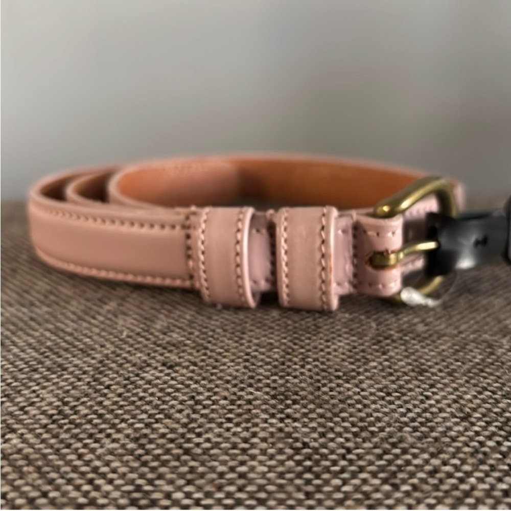 American Apparel Pink Leather Belt xxs